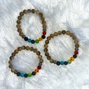 Custom, hand-made Chakra beaded bracelet 😍
